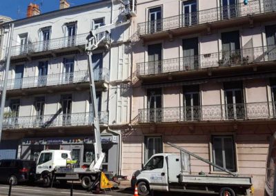 Manitou Serraille en intervention urbaine sur bâtiment patrimonial