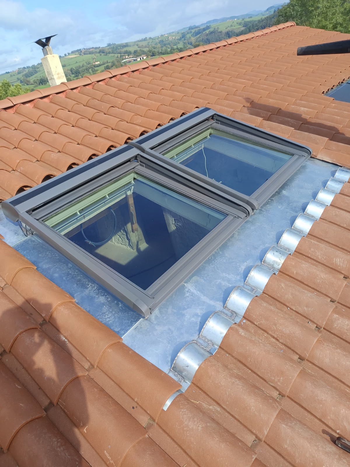 Double Velux sur tuiles